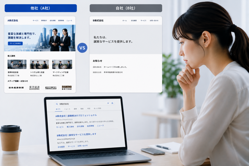 ちゃんとしている会社感が伝わらない